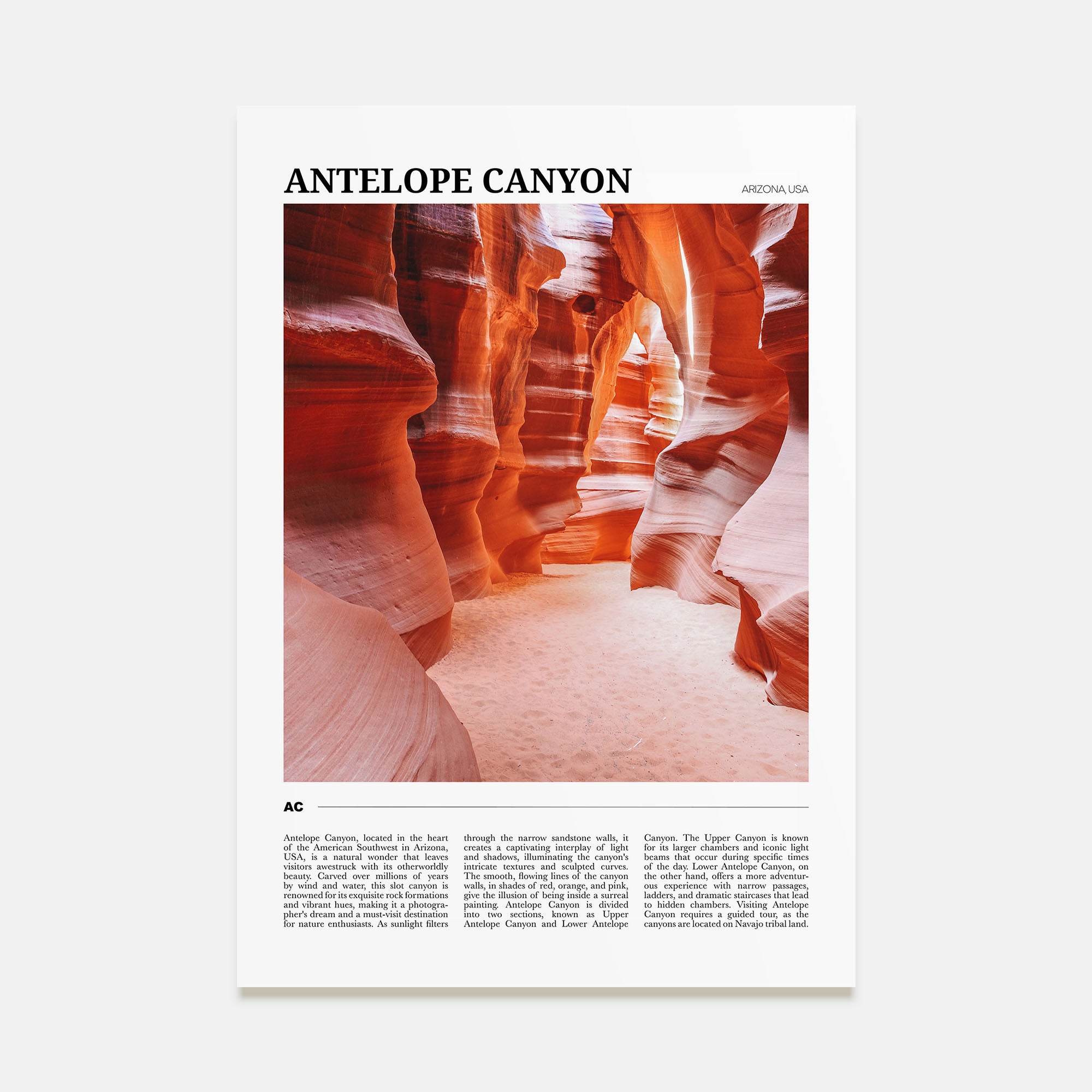 Antelope Canyon Travel Color Poster