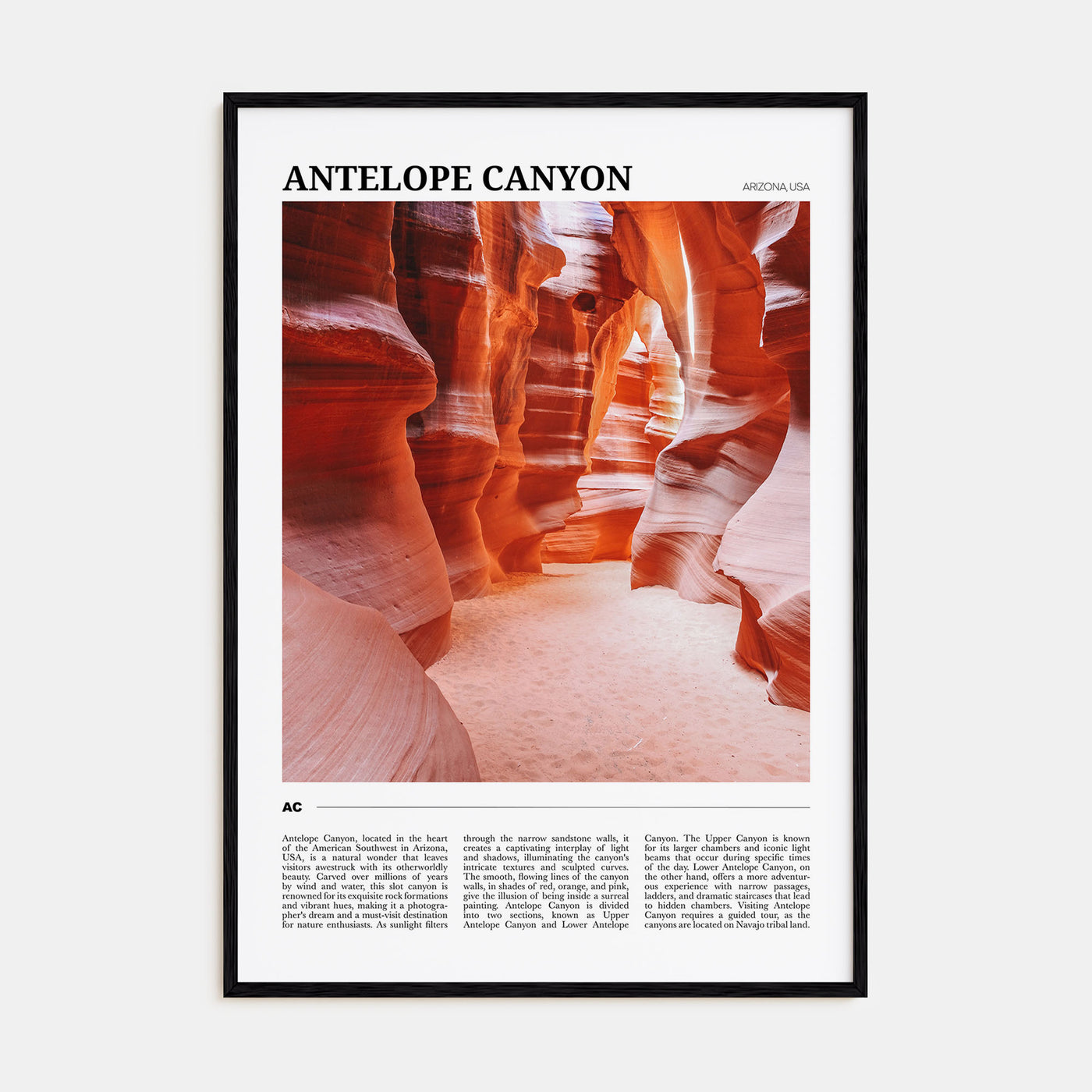 Antelope Canyon Travel Color Poster