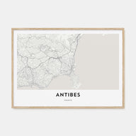 Antibes Map Landscape Poster