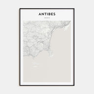 Antibes Map Portrait Poster