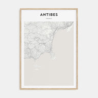 Antibes Map Portrait Poster