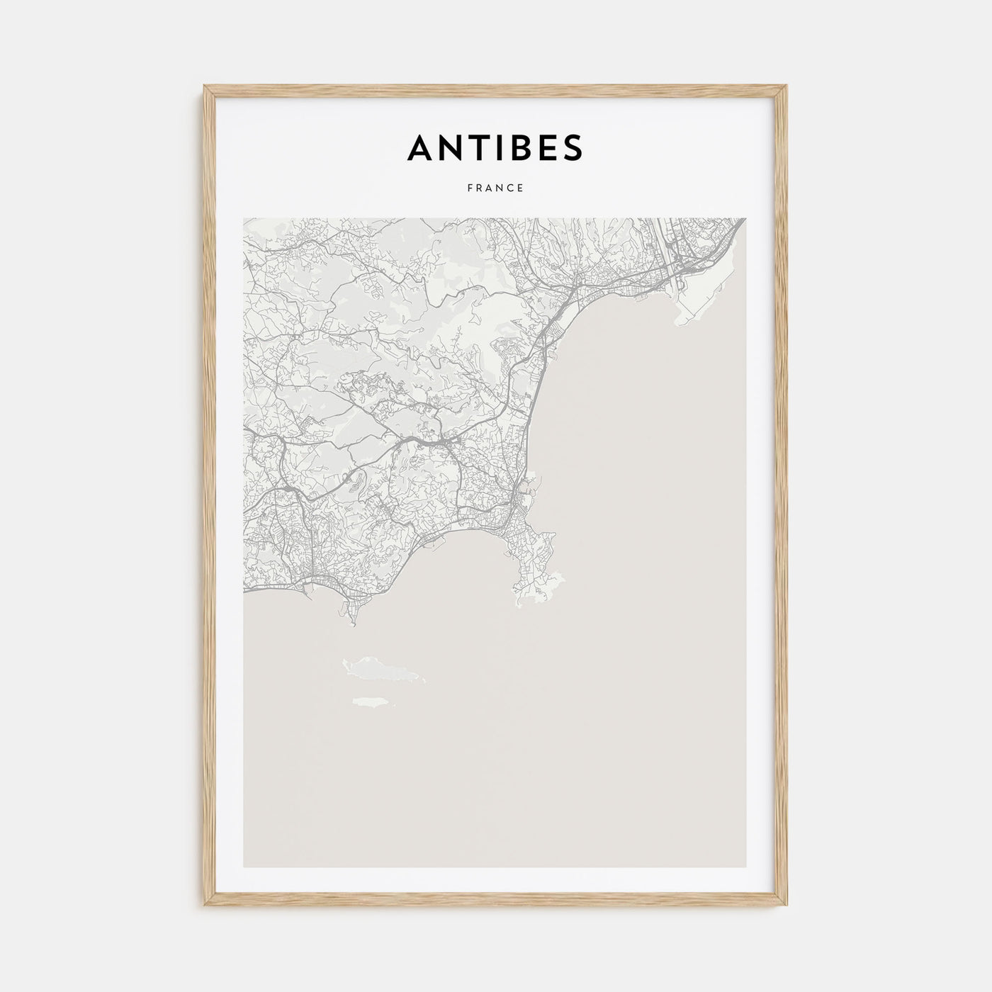 Antibes Map Portrait Poster