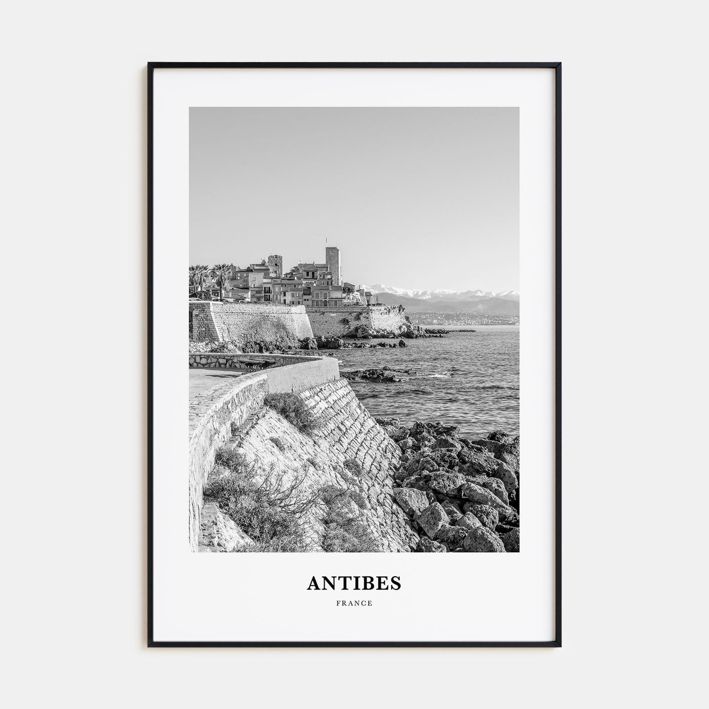 Antibes Portrait B&W Poster