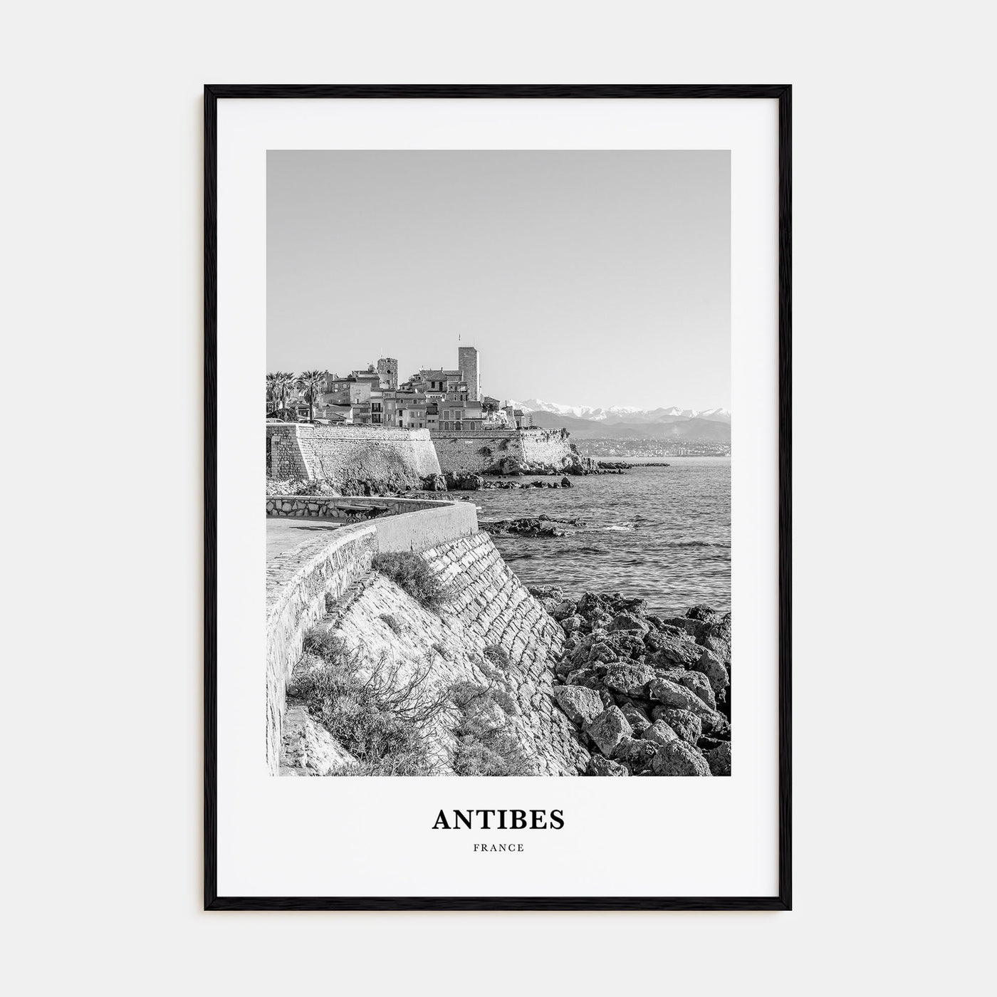 Antibes Portrait B&W Poster