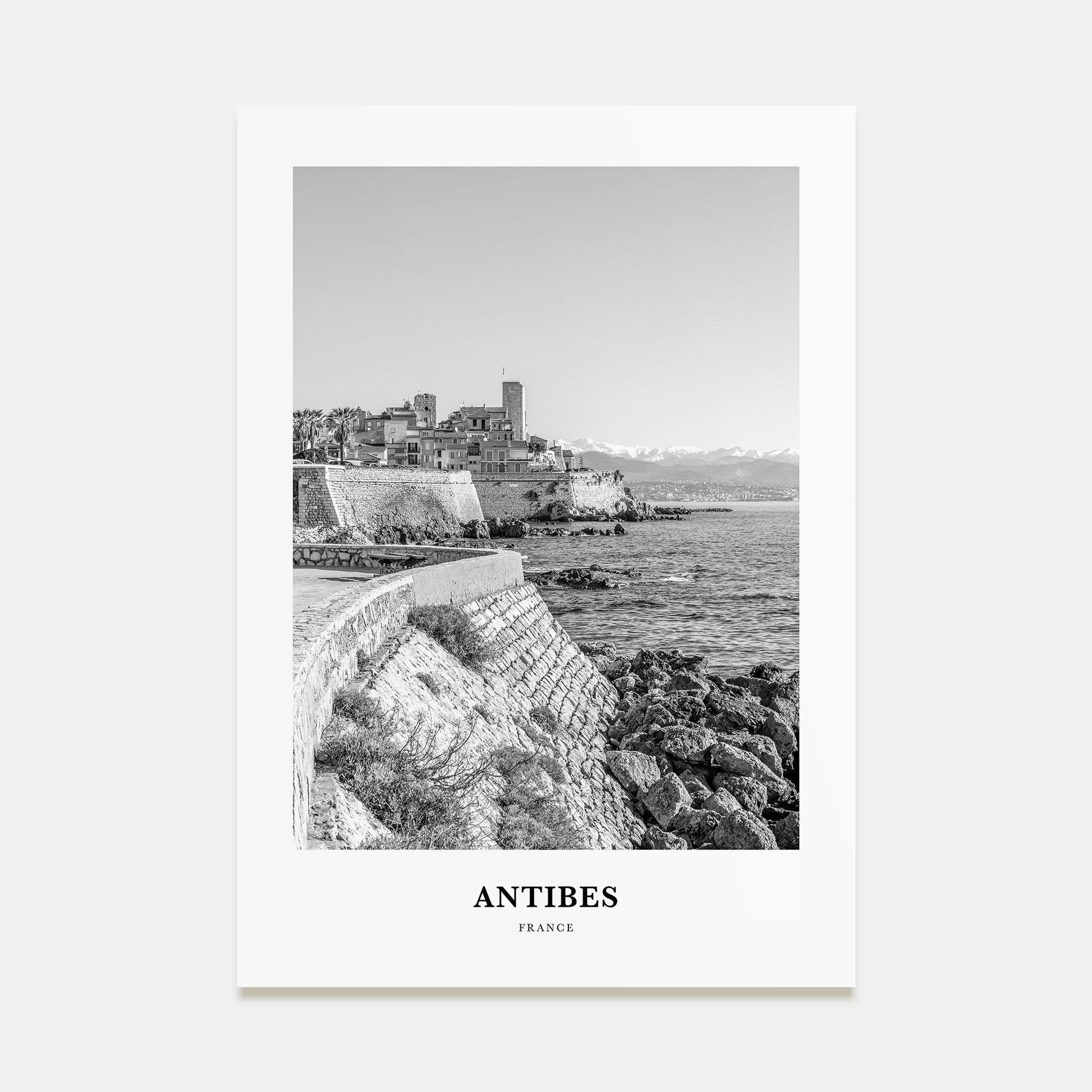 Antibes Portrait B&W Poster