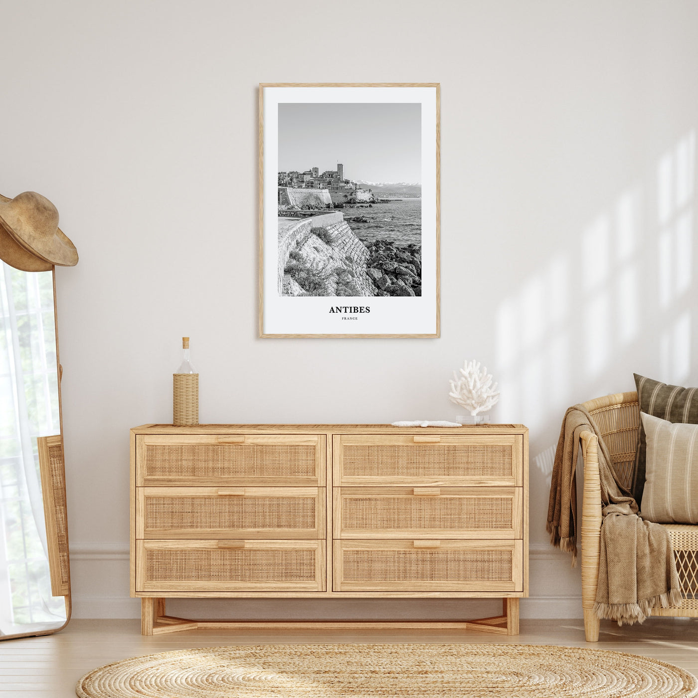 Antibes Portrait B&W Poster