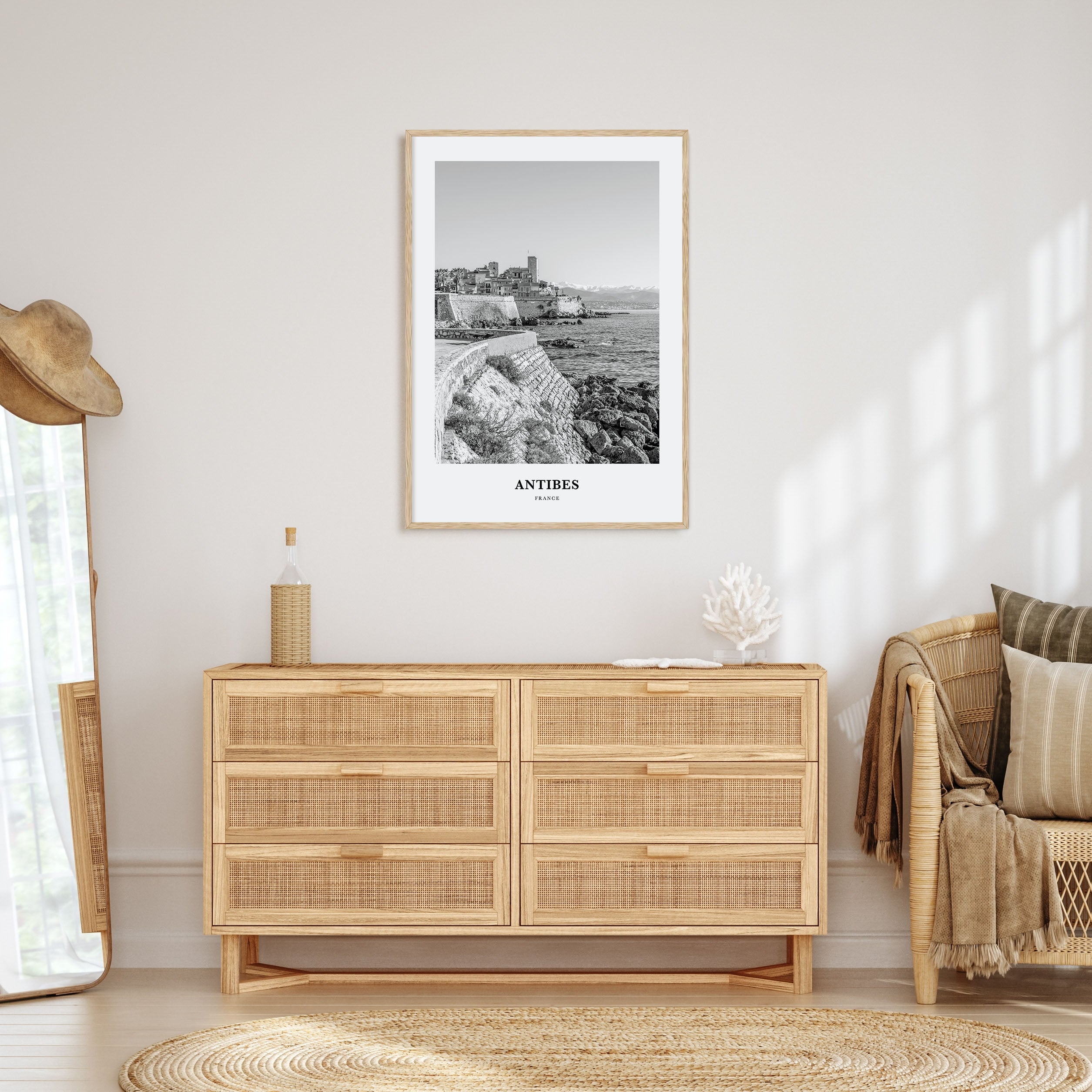 Antibes Portrait B&W Poster