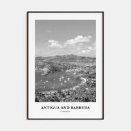 Antigua and Barbuda Portrait B&W Poster