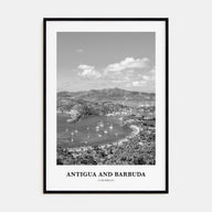Antigua and Barbuda Portrait B&W Poster