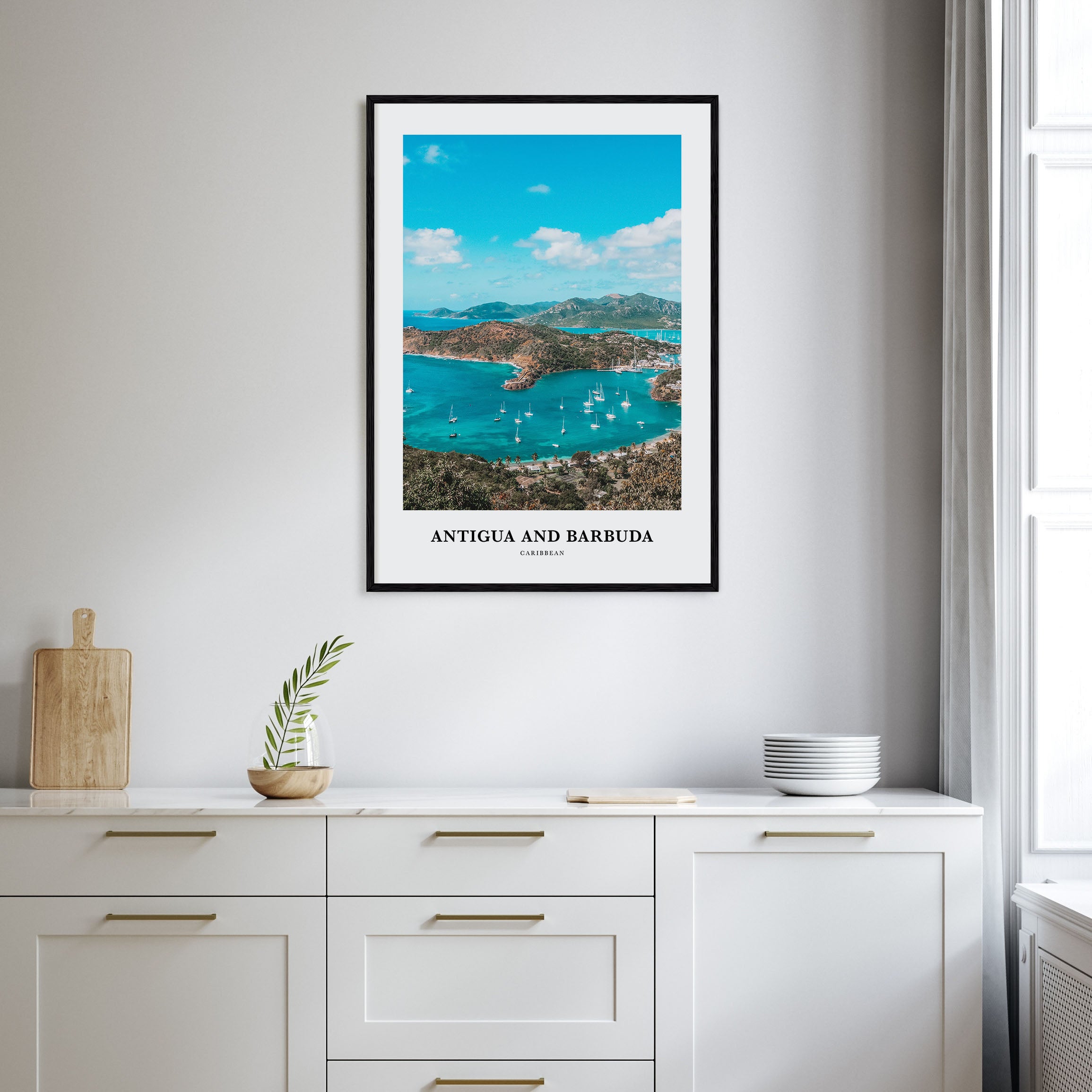 Antigua and Barbuda Portrait Color Poster
