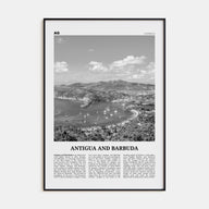 Antigua and Barbuda Travel B&W Poster