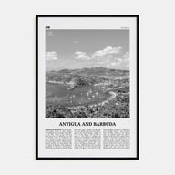 Antigua and Barbuda Travel B&W Poster