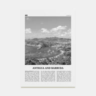 Antigua and Barbuda Travel B&W Poster