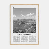 Antigua and Barbuda Travel B&W Poster
