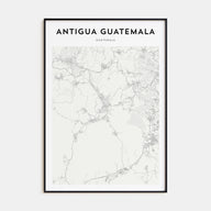 Antigua Guatemala Map Portrait Poster