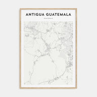 Antigua Guatemala Map Portrait Poster