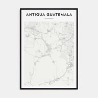 Antigua Guatemala Map Portrait Poster