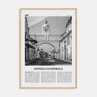 Antigua Guatemala Travel B&W Poster