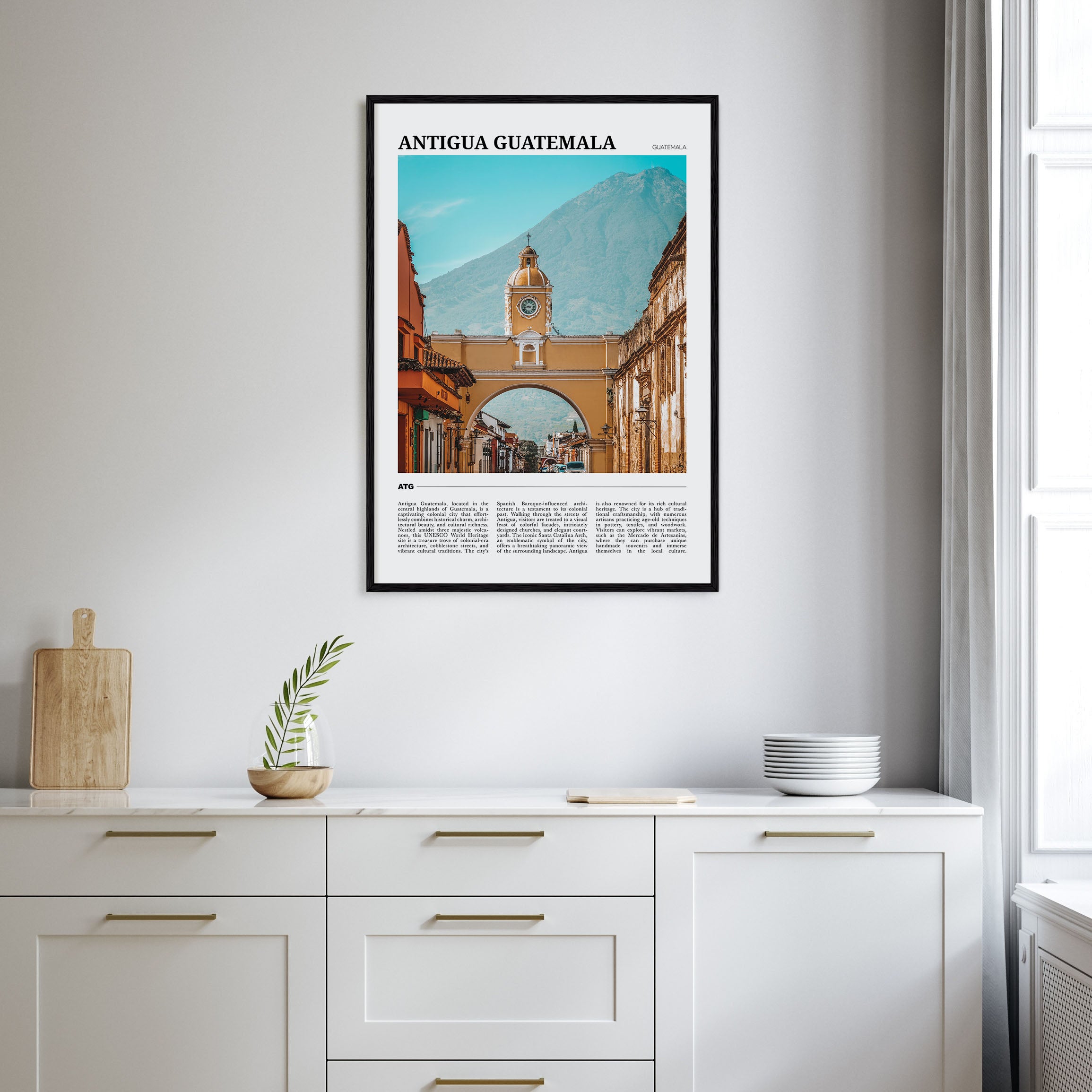 Antigua Guatemala Travel Color Poster
