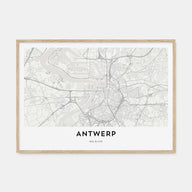 Antwerp Map Landscape Poster