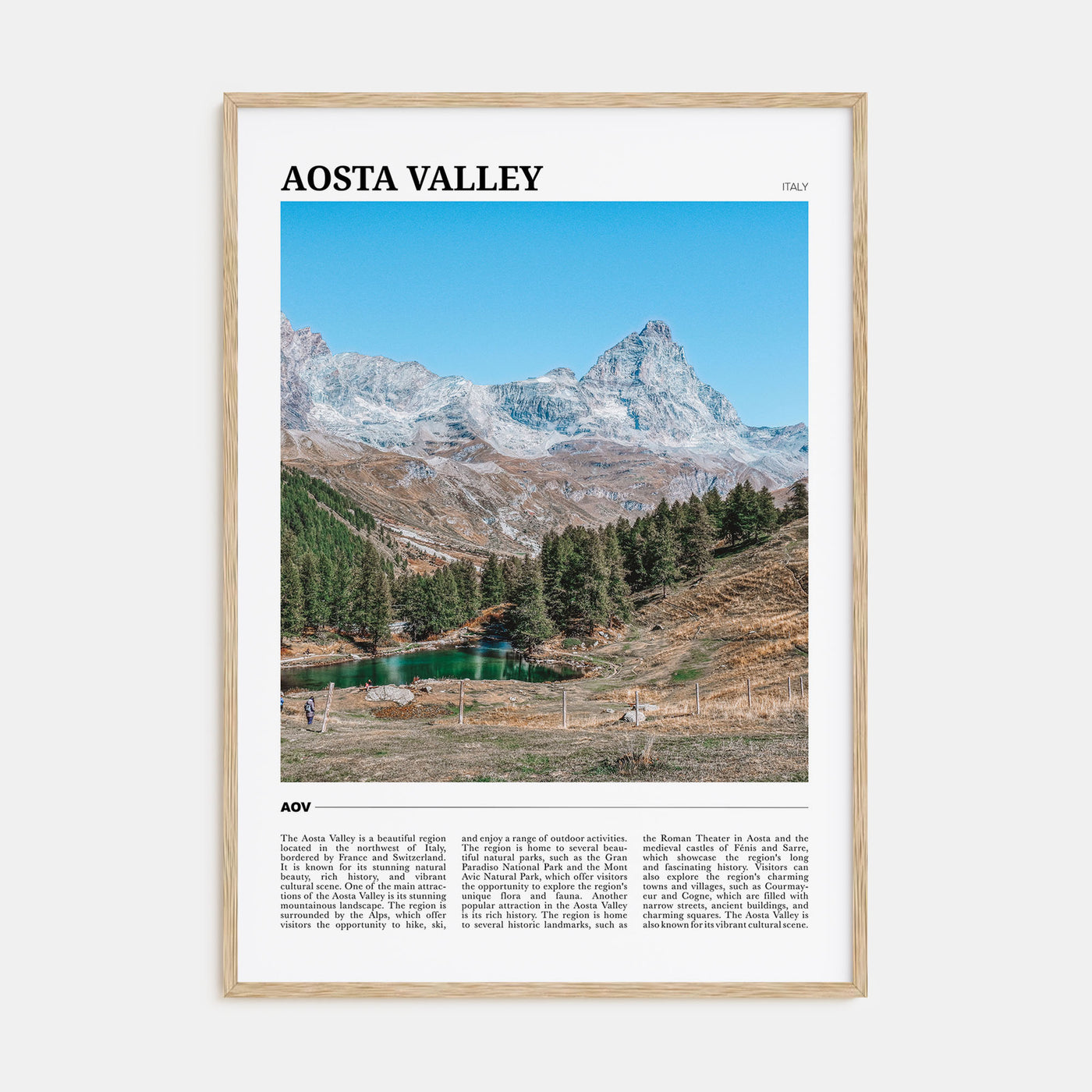 Aosta Valley Travel Color Poster