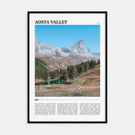 Aosta Valley Travel Color Poster