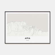 Apia Map Landscape Poster