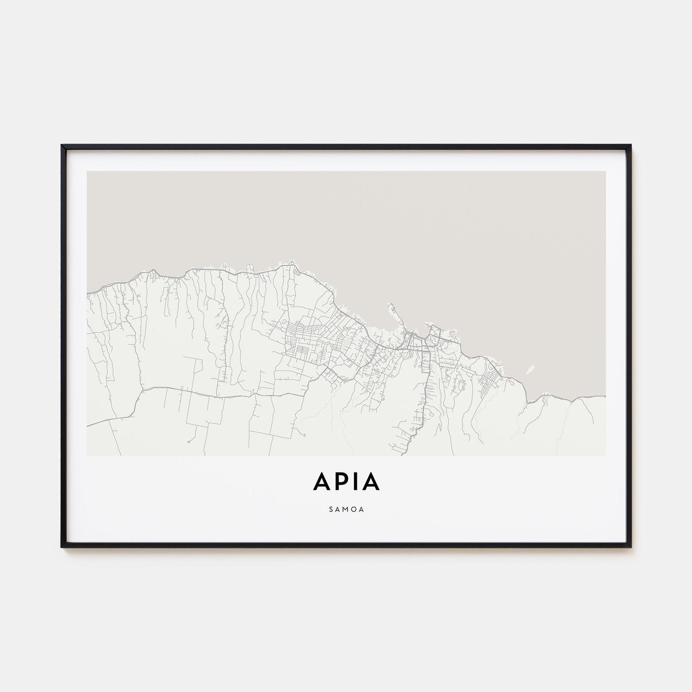 Apia Map Landscape Poster