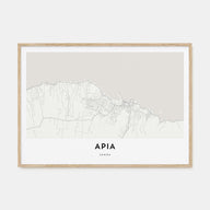 Apia Map Landscape Poster