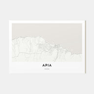 Apia Map Landscape Poster