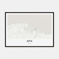 Apia Map Landscape Poster