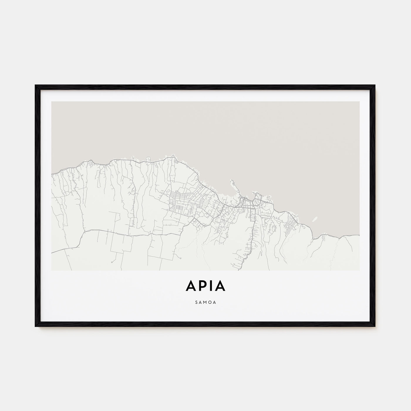Apia Map Landscape Poster