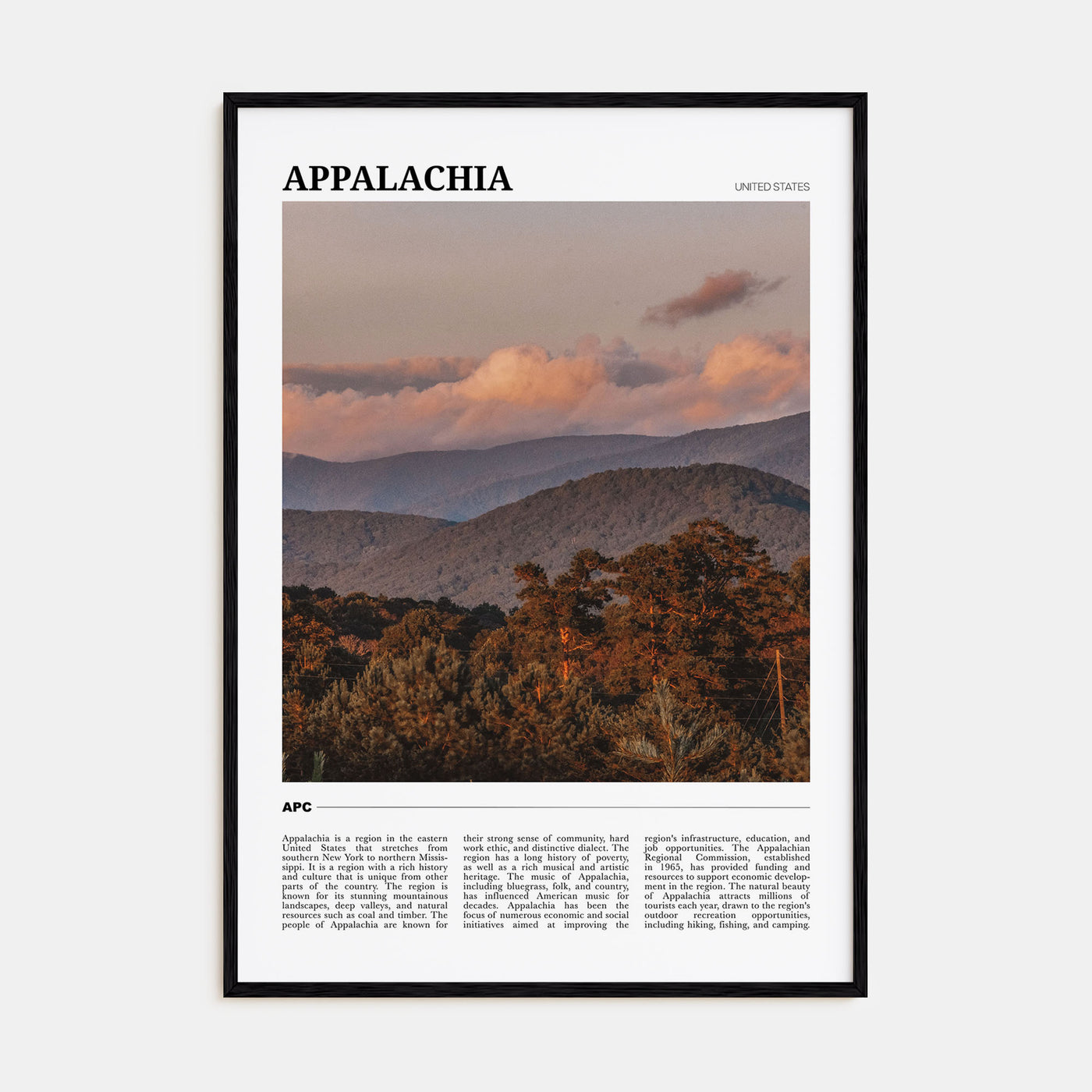 Appalachia Travel Color Poster