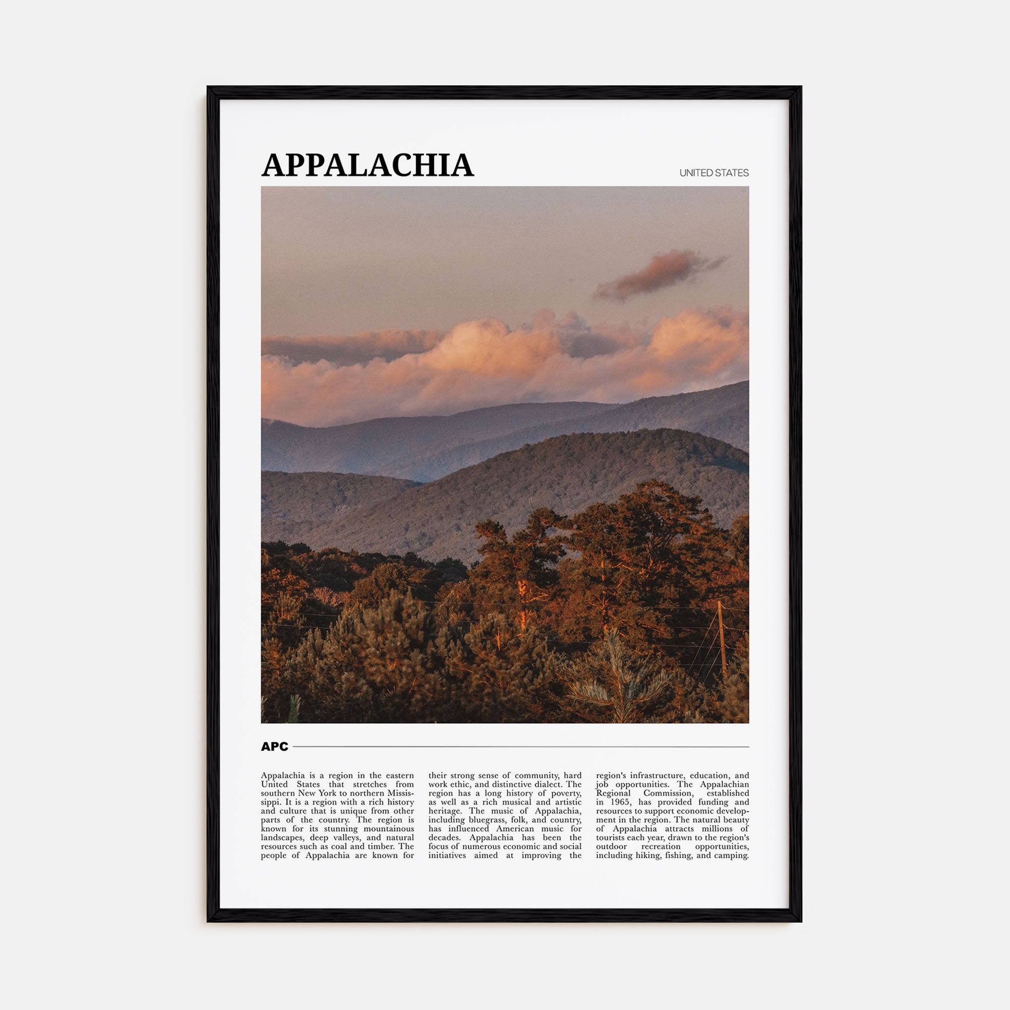Appalachia Travel Color Poster