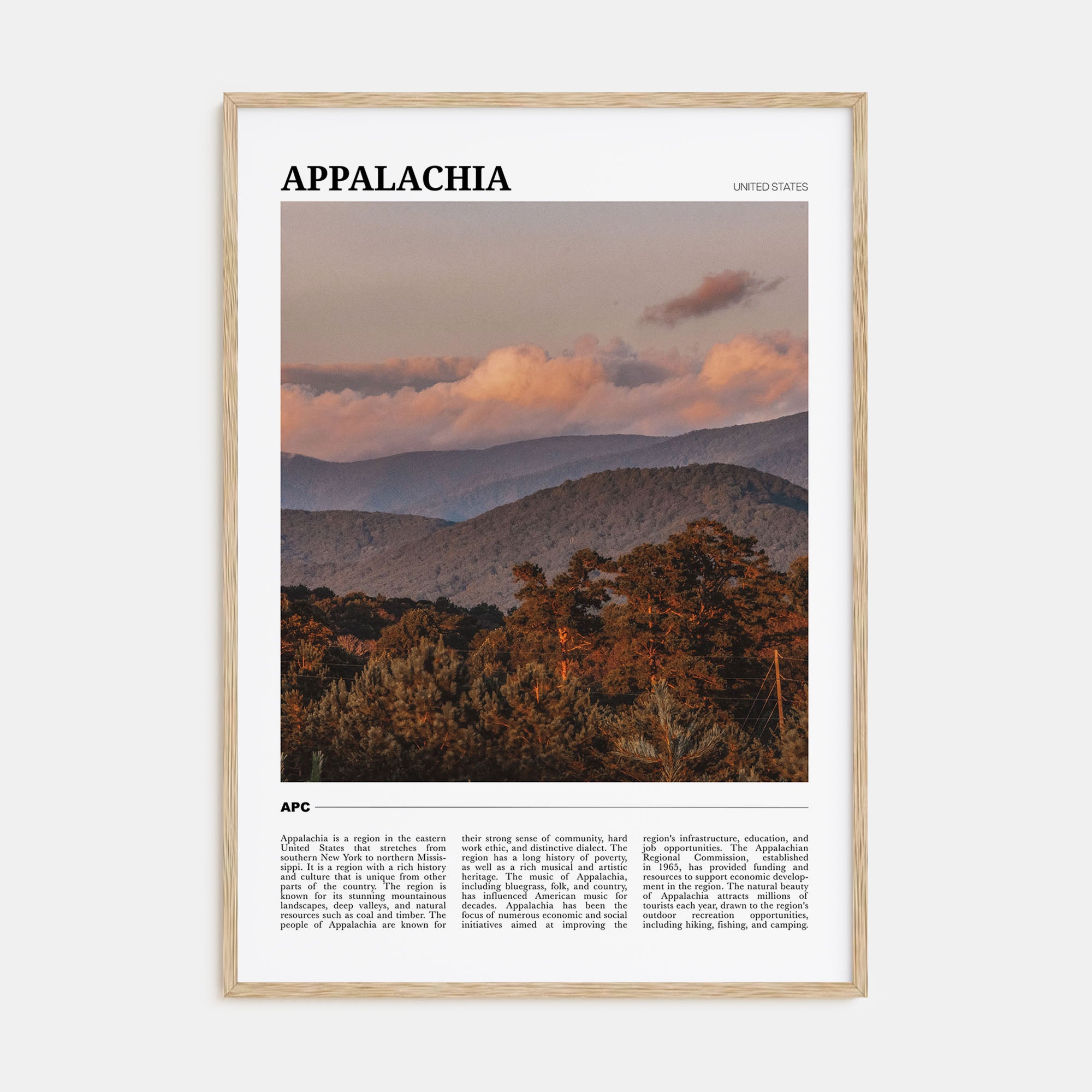 Appalachia Travel Color Poster