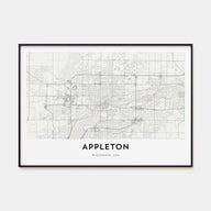 Appleton Map Landscape Poster