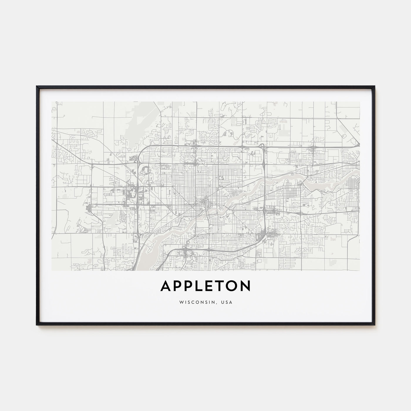 Appleton Map Landscape Poster