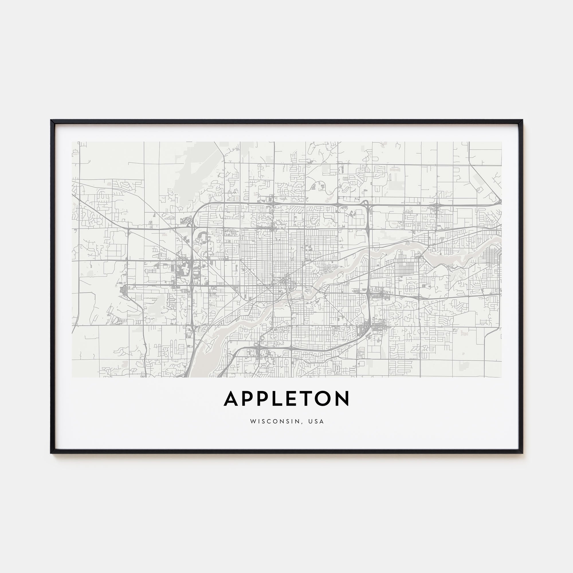 Appleton Map Landscape Poster