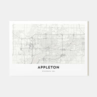 Appleton Map Landscape Poster
