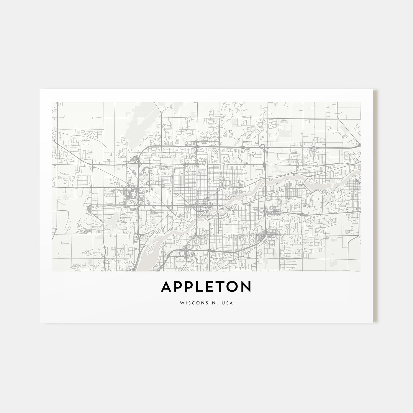 Appleton Map Landscape Poster