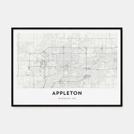 Appleton Map Landscape Poster