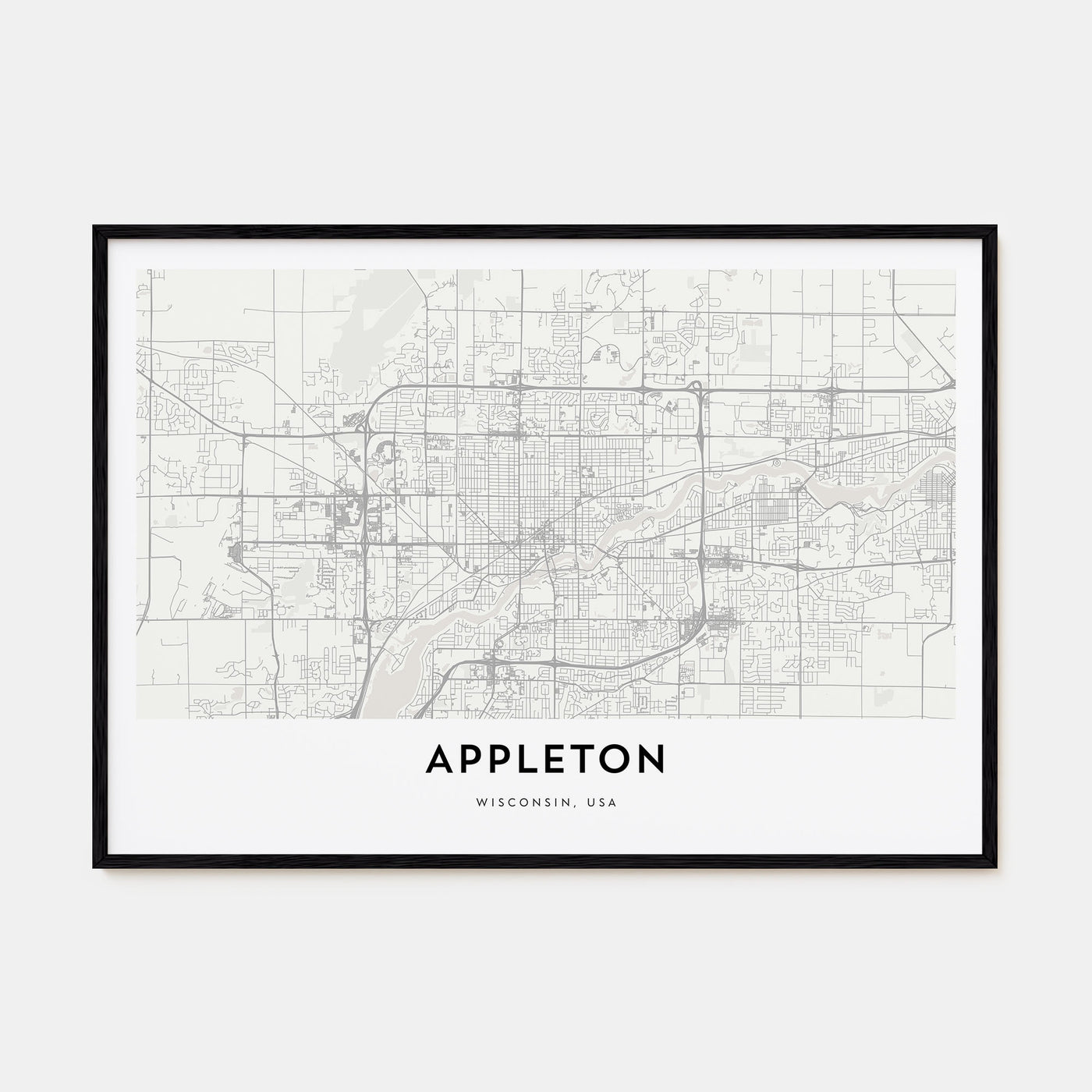 Appleton Map Landscape Poster