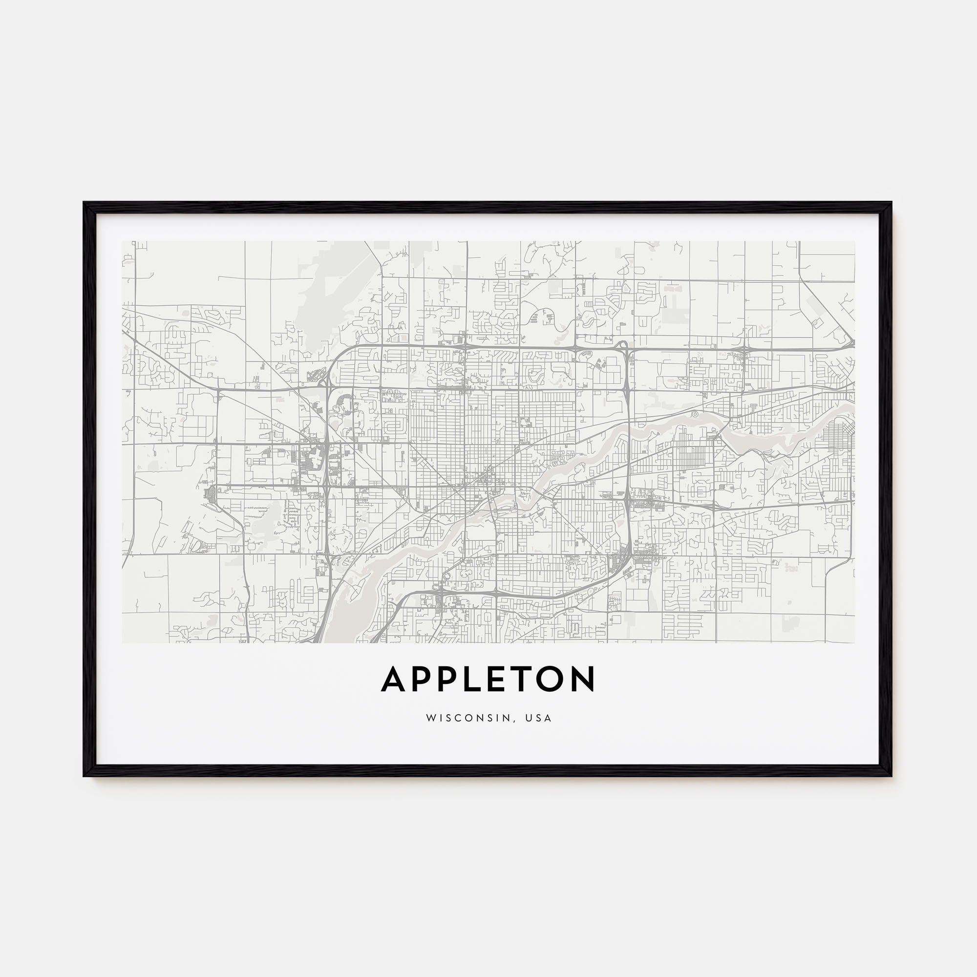 Appleton Map Landscape Poster