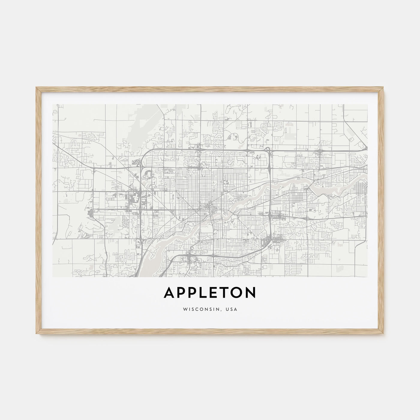 Appleton Map Landscape Poster