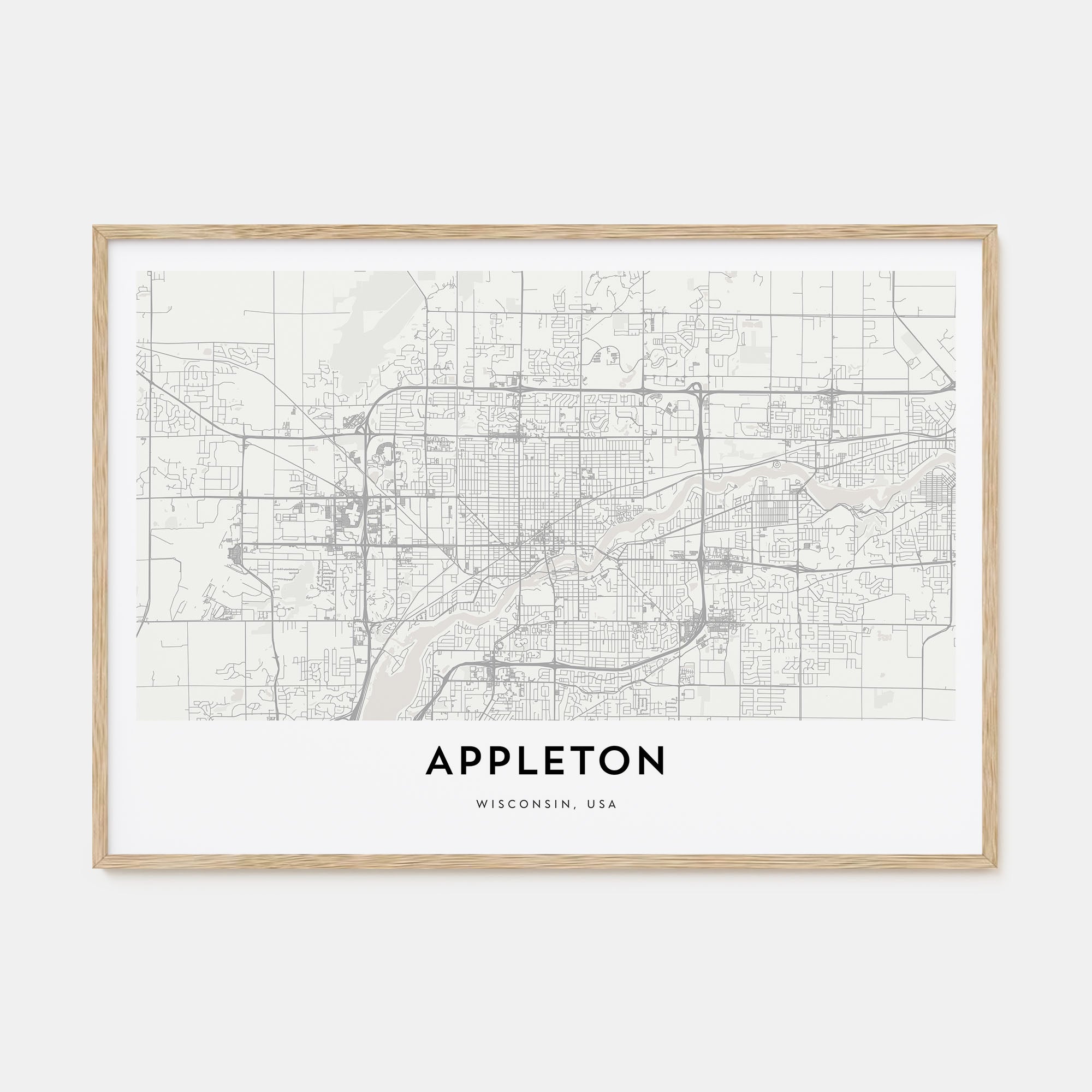 Appleton Map Landscape Poster