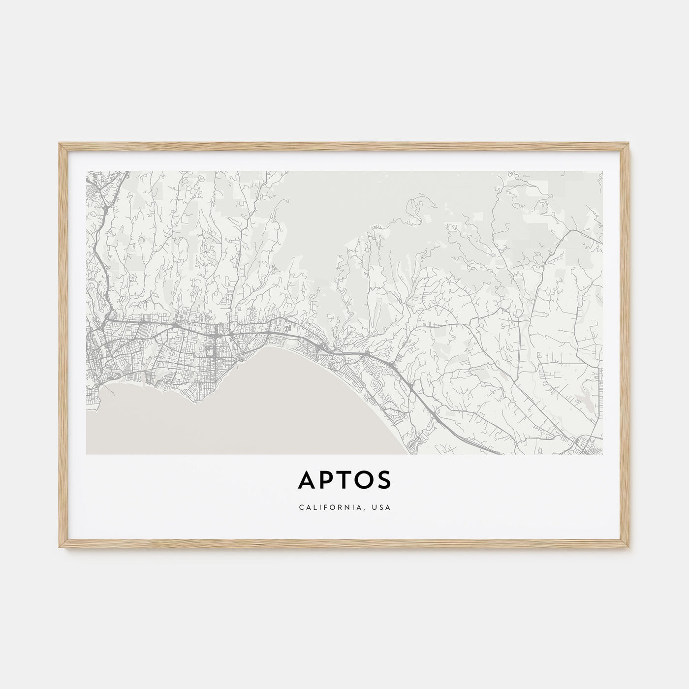 Aptos Map Landscape Poster