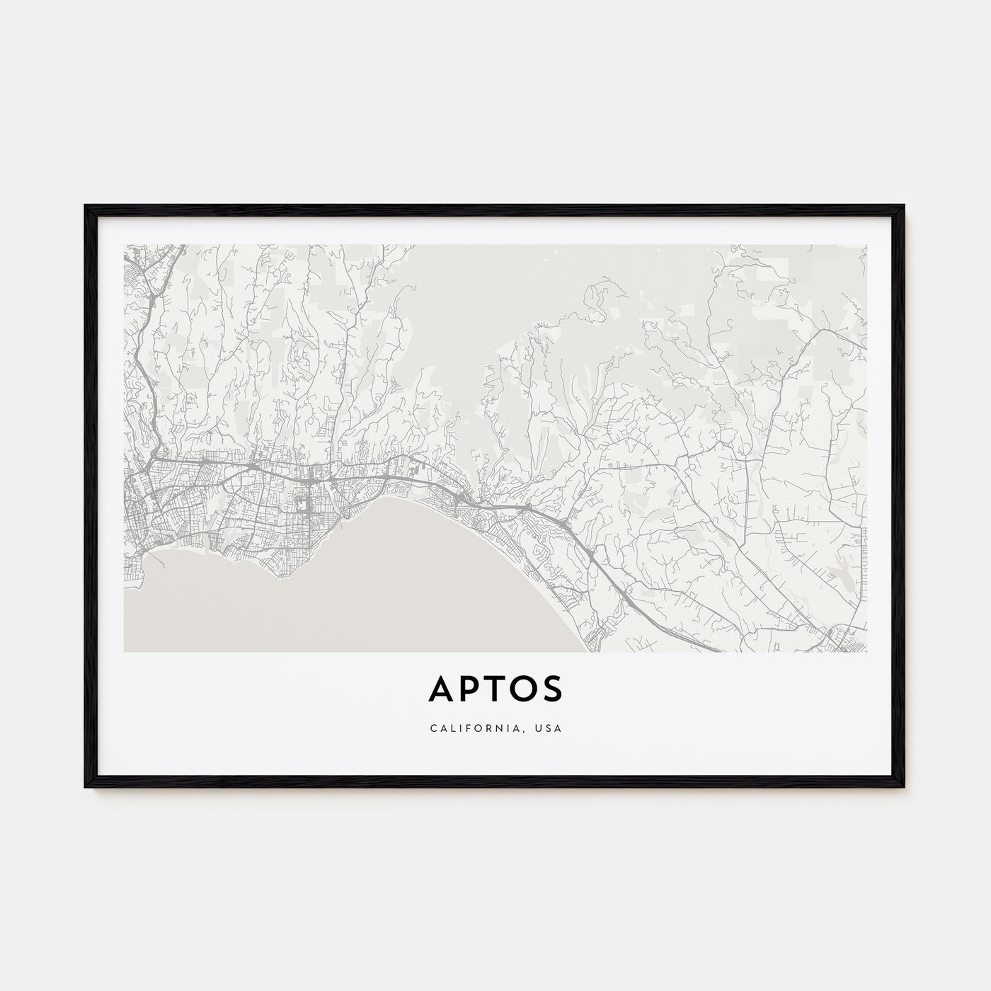 Aptos Map Landscape Poster