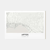 Aptos Map Landscape Poster