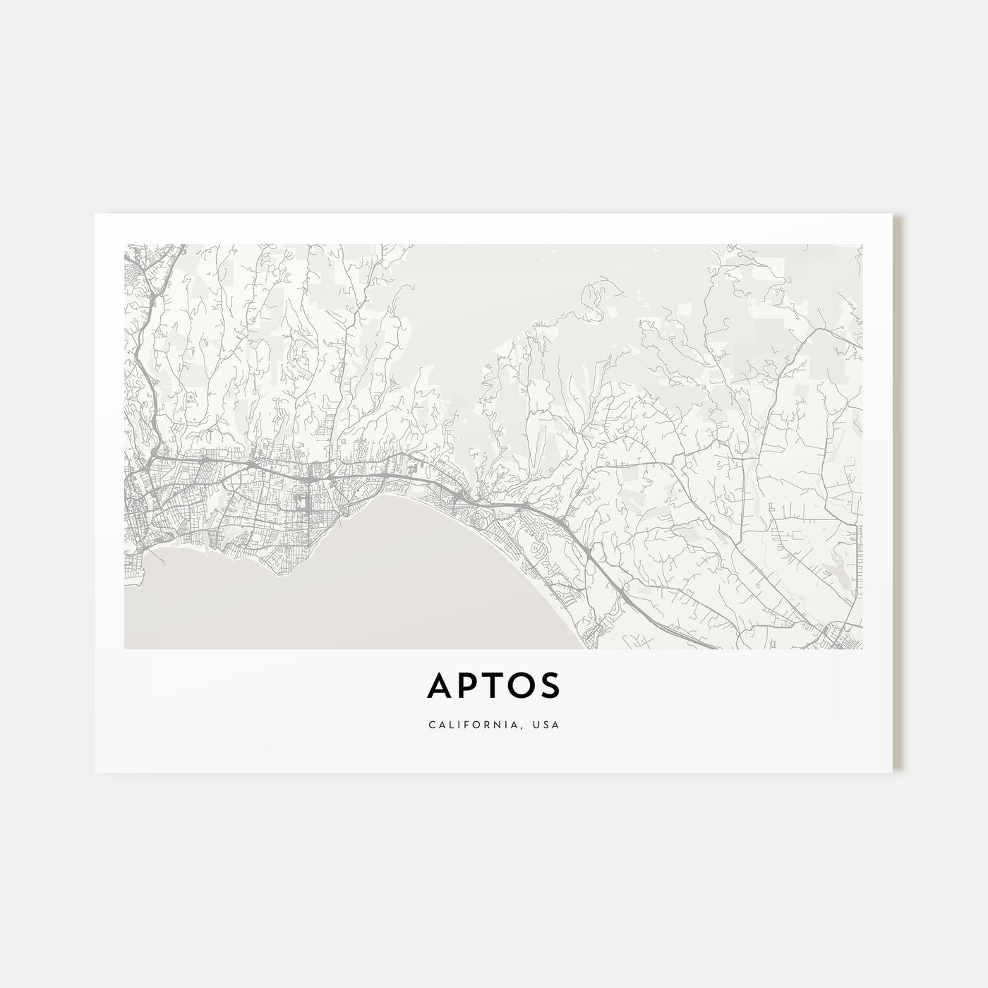 Aptos Map Landscape Poster
