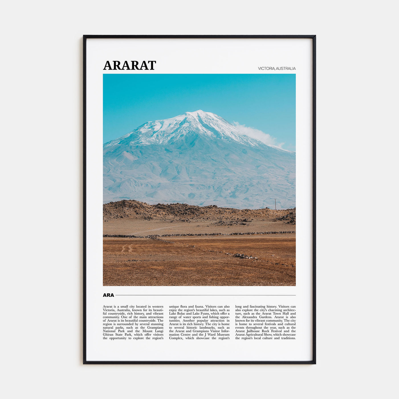 Ararat Travel Color Poster